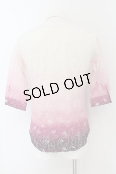 画像2: TORNADO MART / ボタニカルジャガードグラデーションヒヨクシャツ L ホワイトｘパープル O-24-09-15-030-TO-sh-YM-ZT219 (2)