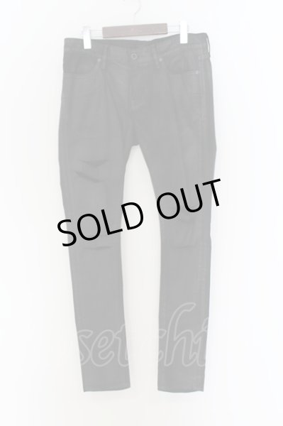 画像1: CIVARIZE / Sentimentコーティングダメージストレッチスキニーパンツ 44 ブラック O-24-09-16-035-CI-pa-YM-ZT149 (1)