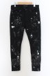 画像1: CIVARIZE / ペンキ加工リメイクストレッチスキニーデニムパンツ 44 ブラックｘホワイト O-24-09-16-037-CI-pa-YM-ZT149 (1)