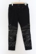 画像1: CIVARIZE / PUレザー切り替えバイカーZIPストレッチスキニーパンツ 44 ブラック O-24-09-16-038-CI-pa-YM-ZT002 (1)