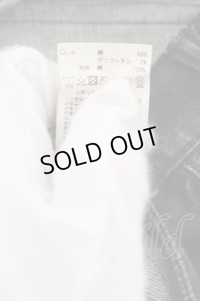 画像3: CIVARIZE / タータンリペアペインティングデストロイストレッチスキニーデニムパンツ 44 ブラック O-24-09-16-040-CI-pa-YM-ZT002 (3)