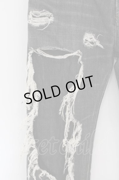 画像2: Roen / デストロイフレアデニムパンツ 31 グレー O-24-09-16-044-Ro-pa-YM-ZT268 (2)