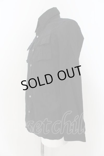 画像2: Roen / 二重袖襟コットンシャツ 46 ブラック O-24-09-16-007-Ro-sh-YM-ZT160 (2)