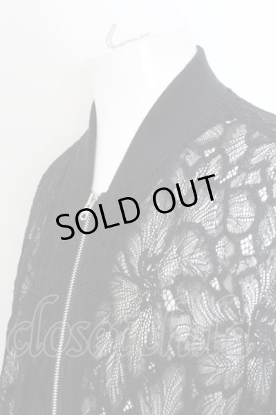 画像2: CIVARIZE / オ－バーサイズレースブルゾンジャケット 44 ブラック O-24-09-16-008-CI-ja-YM-ZS (2)