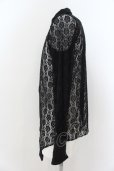 画像2: CIVARIZE / Voluptucas レース花柄変型デザインシャツ 46 ブラック O-24-09-16-009-CI-sh-YM-ZY (2)