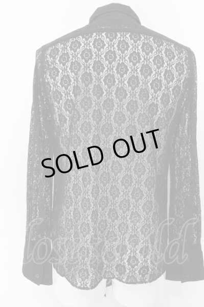 画像3: CIVARIZE / Voluptucas レース花柄変型デザインシャツ 46 ブラック O-24-09-16-009-CI-sh-YM-ZY (3)