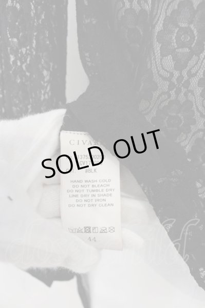 画像4: CIVARIZE / Voluptucas レース花柄変型デザインシャツ 46 ブラック O-24-09-16-009-CI-sh-YM-ZY (4)