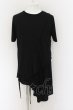 画像1: CIVARIZE / アシンメトリーレイヤードロングTシャツ  ブラック O-24-09-16-016-CI-to-YM-OS (1)