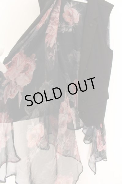 画像2: CIVARIZE / ジップアップナポレオンベスト 44 ブラックｘレッド O-24-09-16-021-CI-to-YM-OS (2)