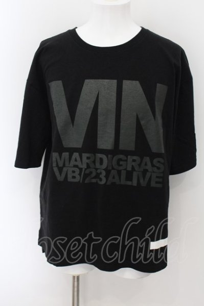 画像1: MARDIGRAS(SADS清春) / VINNY BEACH LYRIC POEM Tシャツ L ブラック O-24-09-24-041-MA-ts-YM-ZT216 (1)