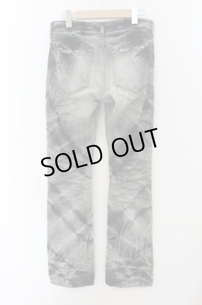 画像2: CIVARIZE / ブリーチ総柄ダメージデニムパンツ 42 ブラック（グレー） O-24-09-24-047-CI-pa-YM-OS (2)