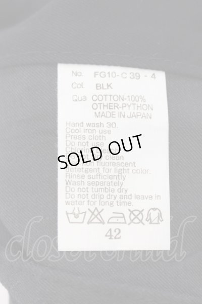 画像4: 【WINTERセール】FUGA / Restrict Chain 裾パイソン2WAYコーティングチノパンツ 42 ブラック O-24-09-24-055-FU-pa-YM-ZT135