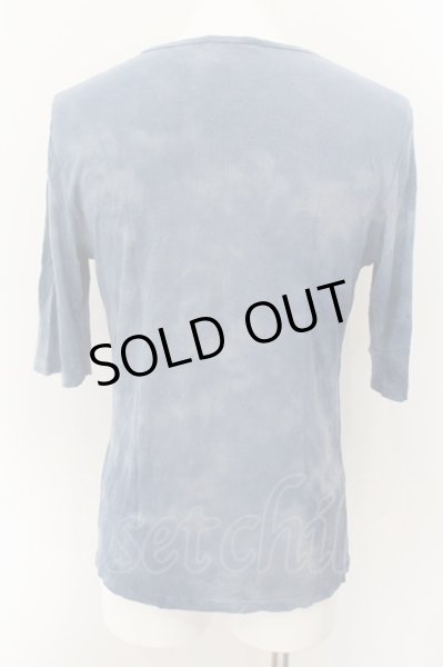 画像2: TORNADO MART / ハンドムラ染めテレコ五分袖カットソー M ネイビー O-24-09-24-008-TO-ts-YM-ZT069 (2)