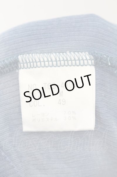 画像3: TORNADO MART / ハンドムラ染めテレコ五分袖カットソー M ネイビー O-24-09-24-008-TO-ts-YM-ZT069 (3)