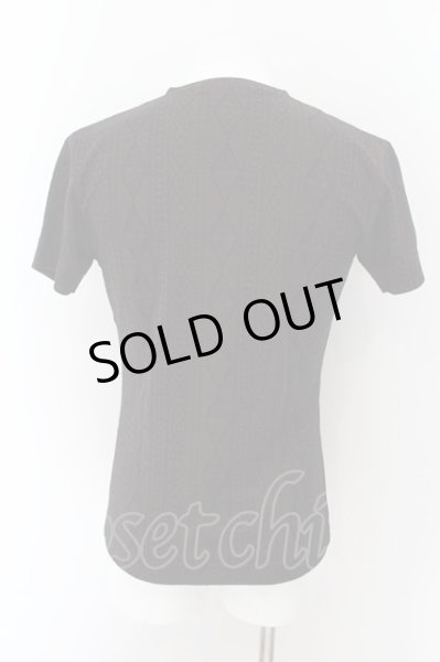 画像2: 5351pour les Hommes / エスニックVネックストレッチTシャツ 3 ワイン O-24-09-24-013-53-to-YM-ZT430 (2)