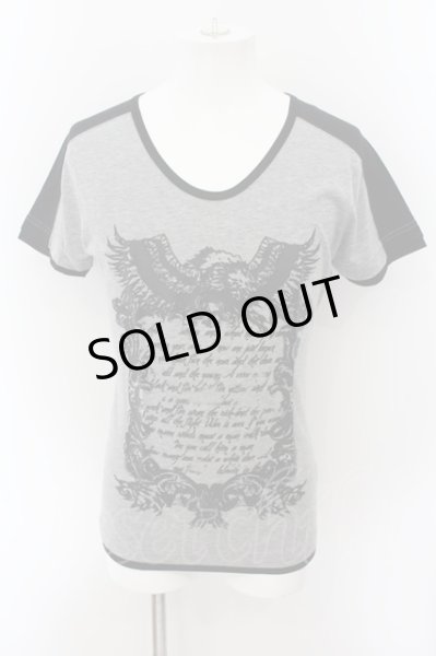 画像1: 5351pour les Hommes / イーグルフレームTシャツ 2 グレーｘブラック O-24-09-24-019-53-ts-YM-ZT430 (1)
