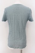 画像2: 【WINTERセール】5351pour les Hommes / シャドーゴシッククインクルVネックTシャツ 3 グリーン O-24-09-24-021-53-ts-YM-ZT430 (2)