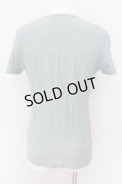 画像2: 5351pour les Hommes / シャドーゴシッククインクルVネックTシャツ 3 グリーン O-24-09-24-021-53-ts-YM-ZT430 (2)