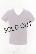 5351pour les Hommes / ボーダージャガードTシャツ 2 パープル O-24-09-24-022-53-ts-YM-ZT430