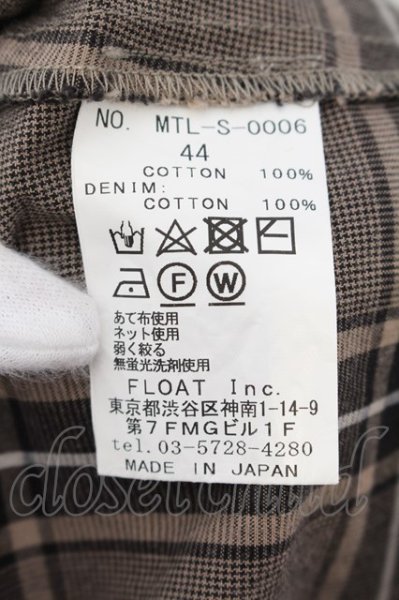 画像3: MENTAL / デニムコンビチェックシャツ 44 ブラウンｘブラック O-24-09-24-026-ME-sh-YM-ZT182 (3)
