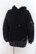 【WINTERセール】Moonage Devilment（清春） / MA-1 HOODIE パーカー 46 ブラック O-24-09-24-030-MO-ja-YM-ZT131