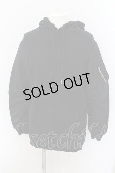 画像1: Moonage Devilment（清春） / MA-1 HOODIE パーカー 46 ブラック O-24-09-24-030-MO-ja-YM-ZT131 (1)