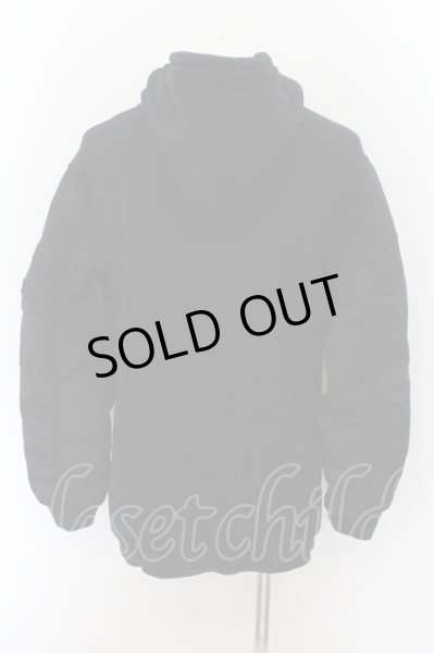 画像3: Moonage Devilment（清春） / MA-1 HOODIE パーカー 46 ブラック O-24-09-24-030-MO-ja-YM-ZT131 (3)
