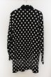 画像2: NO ID. BLACK / コットンニットロングシャツジャケット 1 ブラックxホワイト(ドット) O-24-09-25-029-NO-ja-YM-ZT418 (2)