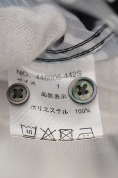 画像4: NO ID. BLACK / ドットストライプロングシャツ 1 ブルー O-24-09-25-045-NO-sh-YM-ZT043 (4)