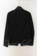 画像2: NO ID. BLACK / レザー切り替えナポレオンジャケット 1 ブラック O-24-09-25-050-NO-ja-YM-ZT-ML019 (2)