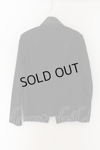 画像2: NO ID. BLACK / レザー切り替えナポレオンジャケット 1 ブラック O-24-09-25-050-NO-ja-YM-ZT-ML019 (2)