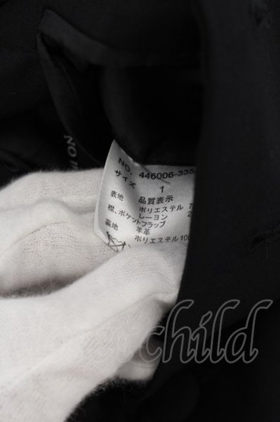 画像3: NO ID. BLACK / レザー切り替えナポレオンジャケット 1 ブラック O-24-09-25-050-NO-ja-YM-ZT-ML019 (3)
