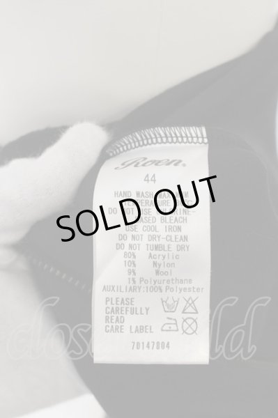 画像5: Roen / スパンコールラインZIPUPパーカー 44 ブラック O-24-09-25-053-Ro-to-YM-OS (5)