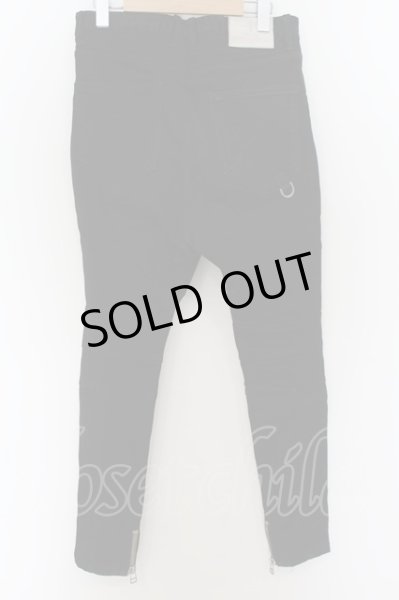 画像3: NO ID. / コットンストレッチライダースサルエルスキニーデニムパンツ 1 ブラック O-24-09-25-006-NO-pa-YM-OS (3)