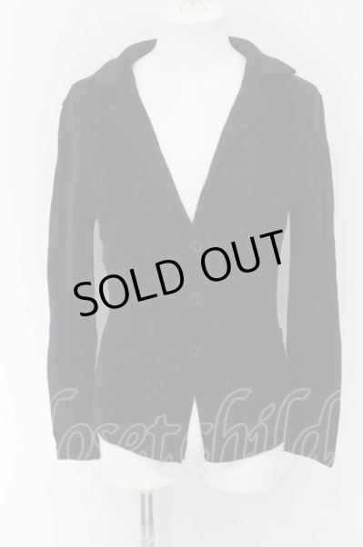 画像2: SHELLAC / ケーブル編みウールジャケット 44 ブラック O-24-09-25-056-SH-ja-YM-ZT446 (2)