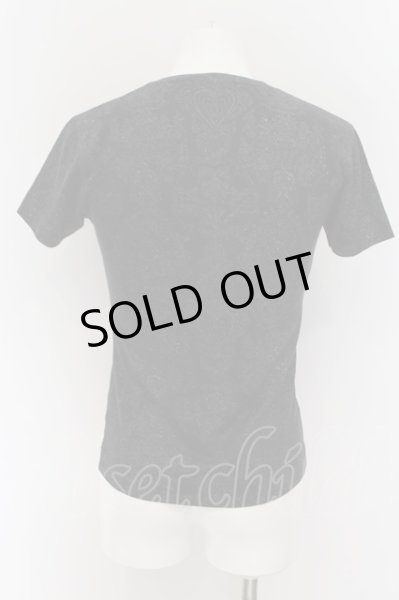 画像2: 5351pour les Hommes / グリッターペイズリーストレッチTシャツ  ブラックｘシルバー O-24-09-25-058-53-ts-YM-ZT446 (2)