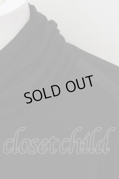 画像2: 5351pour les Hommes / ドレープネックスーパーロングカットソー 2 ブラック O-24-09-25-061-53-to-YM-ZT447 (2)