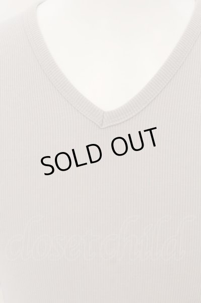 画像2: SHELLAC / ストレッチテレコVネックカットソー 44 ライトグレー O-24-09-25-063-SH-to-YM-ZT447 (2)