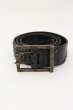 画像1: KMRii / BELT スタッズベルト  アンティークゴールドｘブラック O-24-09-25-068-KM-za-YM-ZT-ML010 (1)
