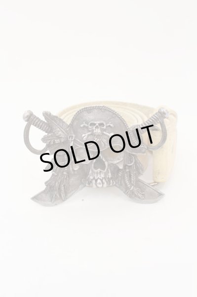 画像1: Ugo Cacciatori / パイレーツベルト  シルバーｘアイボリー O-24-09-25-070-UG-za-YM-ZT-MK001 (1)