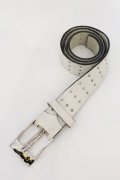 【WINTERセール】Hiromu Takahara / Skull Pin Belt ベルト  ホワイト O-24-09-25-071-Hi-za-YM-ZT-MK001