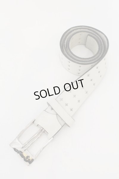 画像1: Hiromu Takahara / Skull Pin Belt ベルト  ホワイト O-24-09-25-071-Hi-za-YM-ZT-MK001