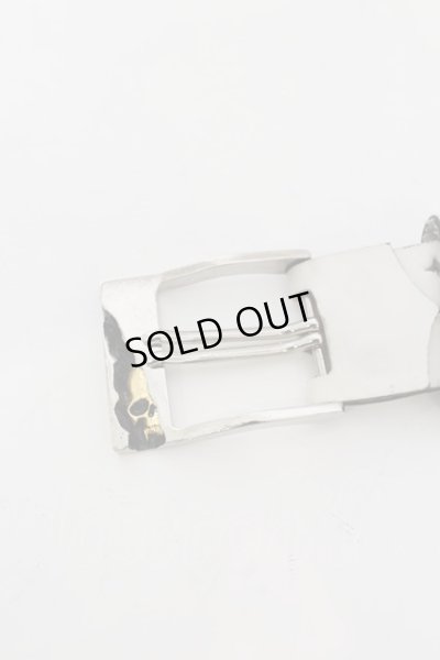 画像2: Hiromu Takahara / Skull Pin Belt ベルト  ホワイト O-24-09-25-071-Hi-za-YM-ZT-MK001