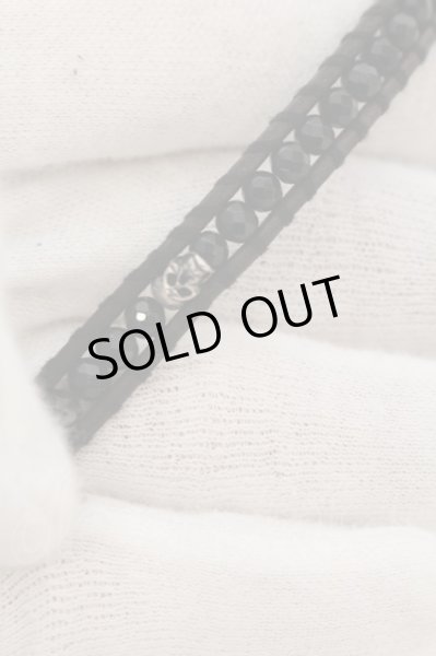 画像3: CHAN LUU / 4連スカルラップブレスレット  ブラックｘブラック O-24-09-25-075-CH-ac-YM-ZT-MK001 (3)