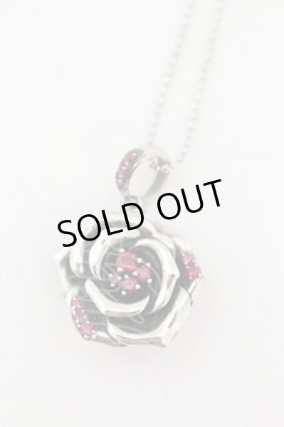 画像2: KONRON / LOVE ROSE ペンダント  シルバーｘレッド O-24-09-25-080-KO-ac-YM-ZT068 (2)