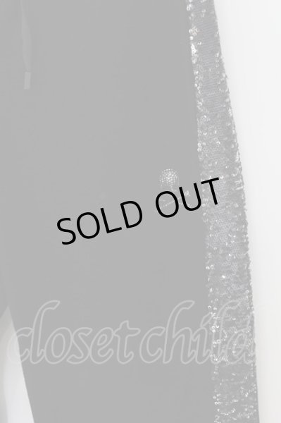 画像2: Roen / スパンコールラインスウェットパンツ 28 ブラック O-24-09-25-018-Ro-pa-YM-OS (2)