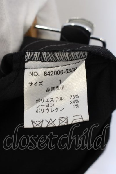 画像3: 【WINTERセール】NO ID. / TRストレッチピンストライプサルエルトラウザーズパンツ 1 ブラック O-24-09-25-019-NO-pa-YM-ZT178