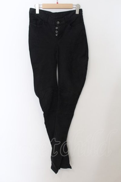 画像1: 【WINTERセール】5351pour les Hommes / スーパーロングバナナストレッチパンツ 44 ブラック O-24-09-25-022-53-pa-YM-ZT132