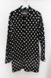 画像1: NO ID. BLACK / コットンニットロングシャツジャケット 1 ブラックxホワイト(ドット) O-24-09-25-029-NO-ja-YM-ZT418 (1)
