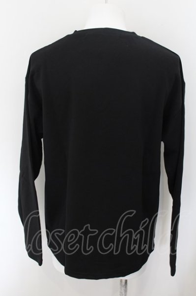 画像2: NO ID. BLACK / ネック刺繍プルオーバーカットソー 1 ブラック O-24-09-26-036-NO-to-YM-ZT044 (2)